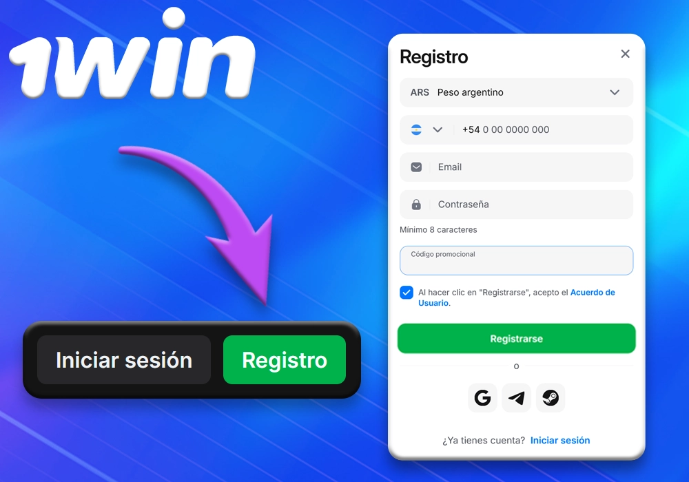 Empezar a apostar con 1win argentina
